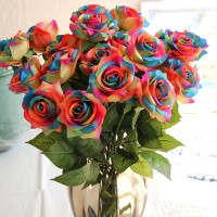 Fashion Bouquet Decor Silk Real Touch Wedding Home Webbing Rose Party Flower 520   292204731801